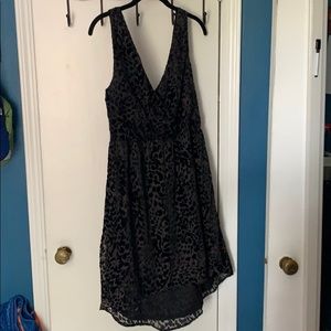 Velvet burnout leopard dress